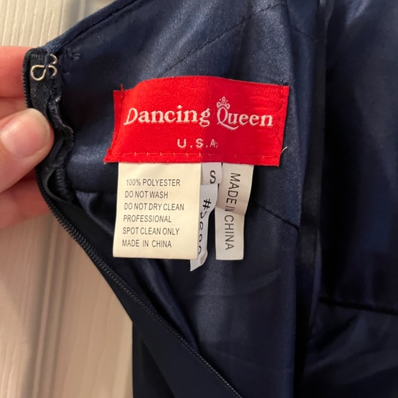 Homecoming prom dress navy sparkle size Small - Picture 3 of 4